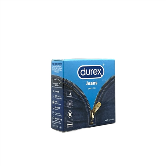 Bao cao su Durex Jeans 3s - Thiết kế tiện lợi