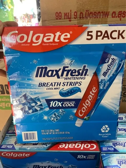 S&eacute;t 5 Kem đ&aacute;nh răng Colgate maxfresh 206g x5