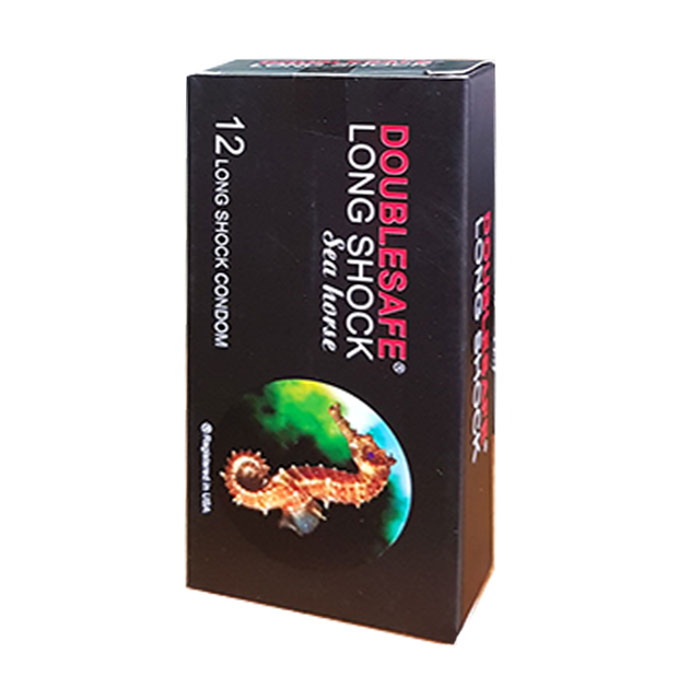 Bao Cao Su Chống XTS Double Longshock Seahorse hộp 12 c&aacute;i
