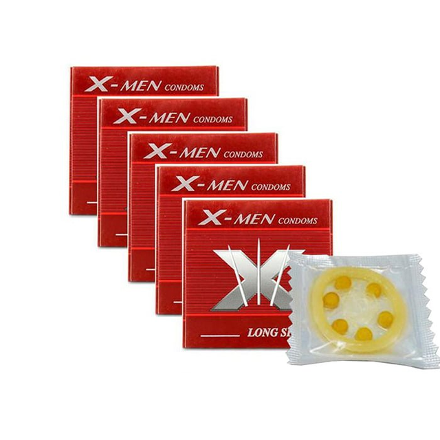 Bộ Gồm 5 Hộp Bao Cao Su Bi Xmen 6 bi
