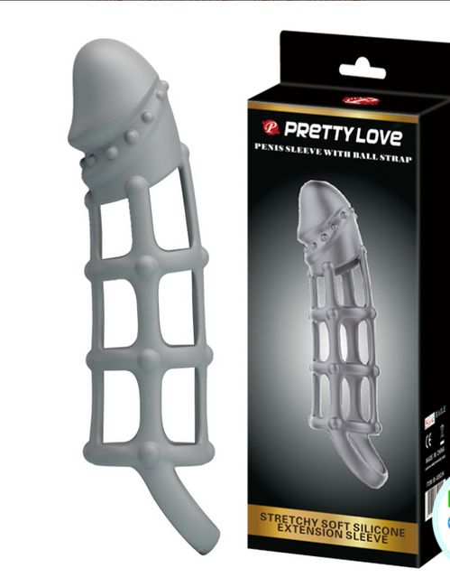 Bao cao su đ&ocirc;n d&ecirc;n Penis Ssleeve Ball Strap h&igrave;nh rọ lưới c&oacute; quai đeo