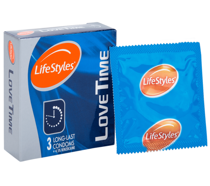 Bao cao su trơn k&eacute;o d&agrave;i thời gian LifeStyles Love Time