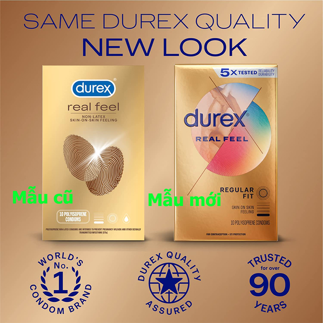Bao cao su Durex Real Feel hộp 10