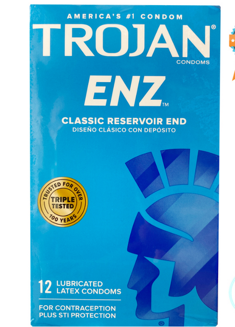 Bao cao su cổ điển Trojan ENZ Condoms For Contraception Plus