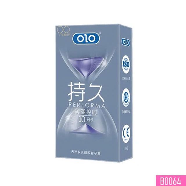 Bao cao su OLO Performa Đồng Hồ Xanh k&eacute;o d&agrave;i thời gian hương vani