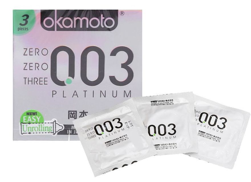Bao Cao Su Cao Cấp Okamoto Platinum 0.03