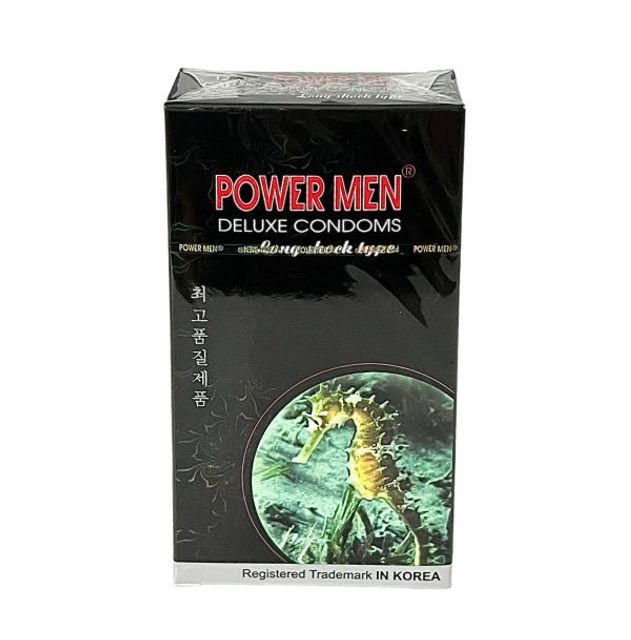 Bao cao su Powermen đen hộp 12 c&aacute;i
