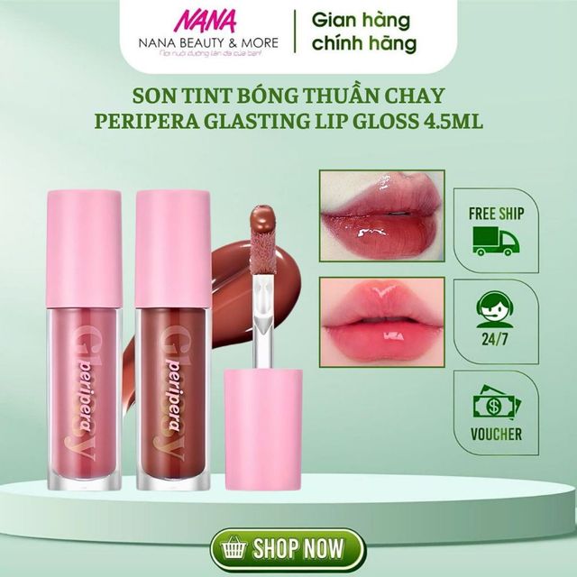 Son b&oacute;ng thuần chay PERIPERA Ink Glasting Lip Gloss H&agrave;n Quốc