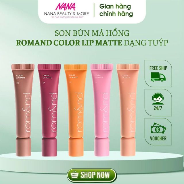 Son kem b&ugrave;n m&aacute; hồng ROMAND Color Lip Matte