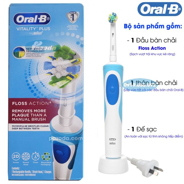 C&ocirc;ng nghệ l&agrave;m sạch của Oral-B Vitality Floss Action