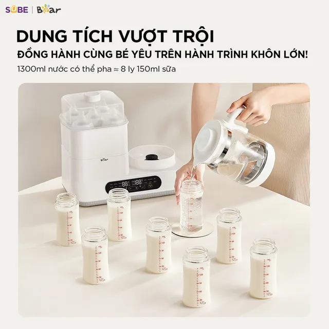 Dung t&iacute;ch 1.3L đủ pha sữa cho b&eacute; suốt cả ng&agrave;y d&agrave;i