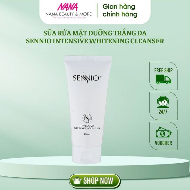 Sữa Rửa Mặt SENNIO Intensive Whitening Cleanser Tạo Bọt