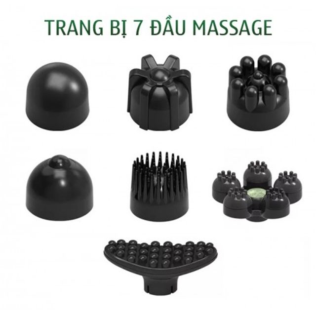 Máy massage cầm tay cá heo Nikio NK-178 - 7 đầu, không dây pin sạc 2