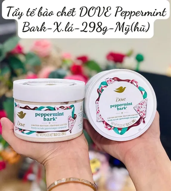 Tẩy tế b&agrave;o cngừng hẳn Dove Peppermint Bark