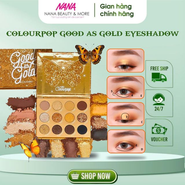 Bảng Phấn Mắt 12 &Ocirc; Colourpop Good As Gold Eyeshadow Palette