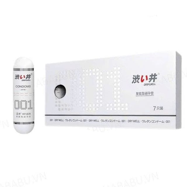Bao cao su si&ecirc;u mỏng DryWell Ultra Thin 001 7 chiếc ch&iacute;nh h&atilde;ng