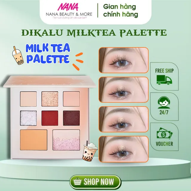 Bảng Phấn Mắt Dikalu Milktea Palette Siu Hot