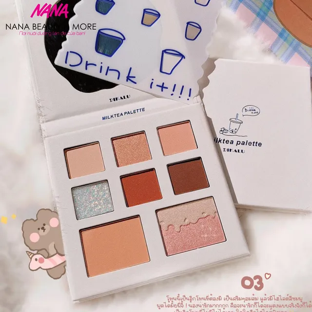 Bảng Phấn Mắt Dikalu Milktea Palette Siu Hot