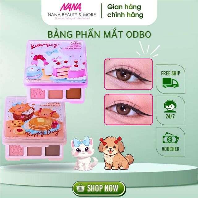 Bảng Phấn Mắt Odbo Kitten Day & Puppy Day