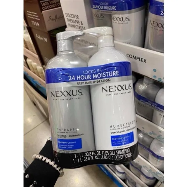 Combo Gội Xả Nexxus Ultimate Moisture Protein Fusion 2 X1L - h&igrave;nh ảnh 1