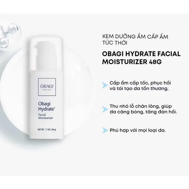 Kem Dưỡng Ẩm OBAGI Hydrate Facial Moisturizer 48g