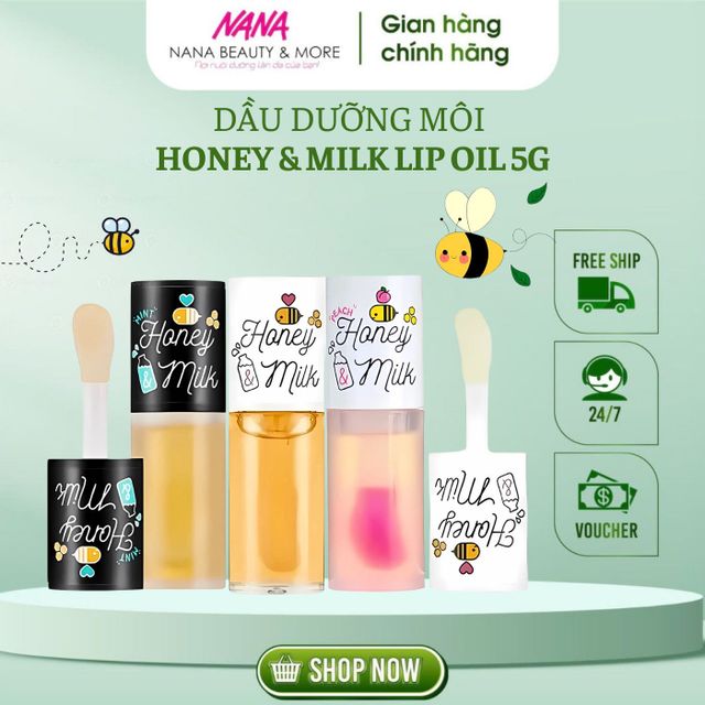 Tinh Chất Dưỡng M&ocirc;i A'pieu Honey Milk Lip Oil