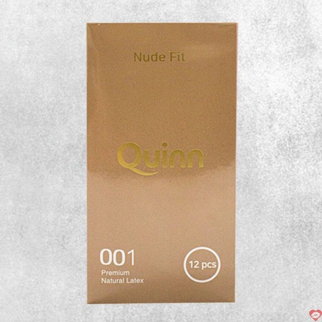 Bao cao su Quinn Nude Fit si&ecirc;u mỏng chống tuột hộp 12 c&aacute;i