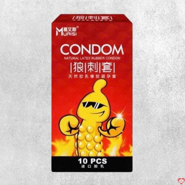 Bao cao su Muaisi Hot si&ecirc;u điểm n&oacute;ng ấm hộp 10 c&aacute;i