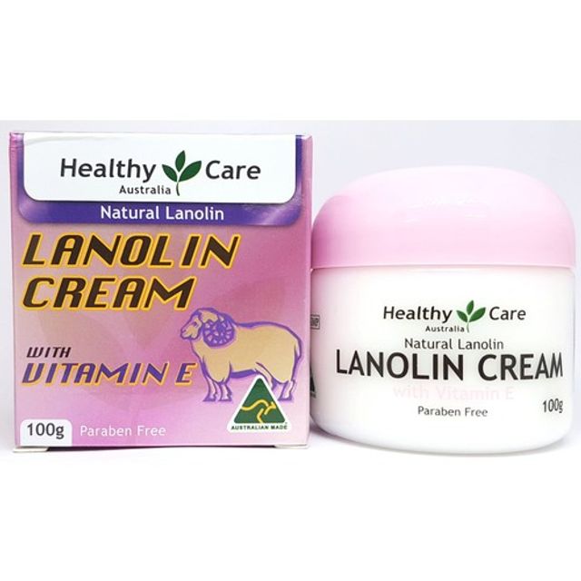 Kem dưỡng da Nhau Thai Cừu &Uacute;c Healthy Care Lanolin and Vitamin E