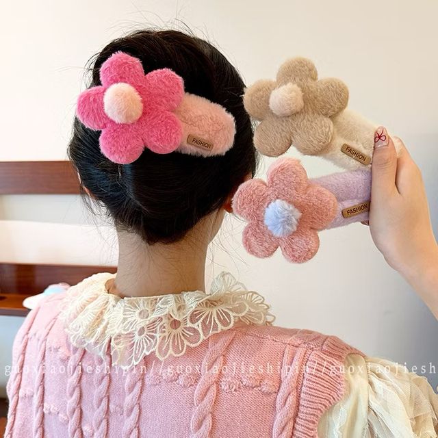 Kẹp mỏ vịt h&igrave;nh b&ocirc;ng hoa cỡ lớn