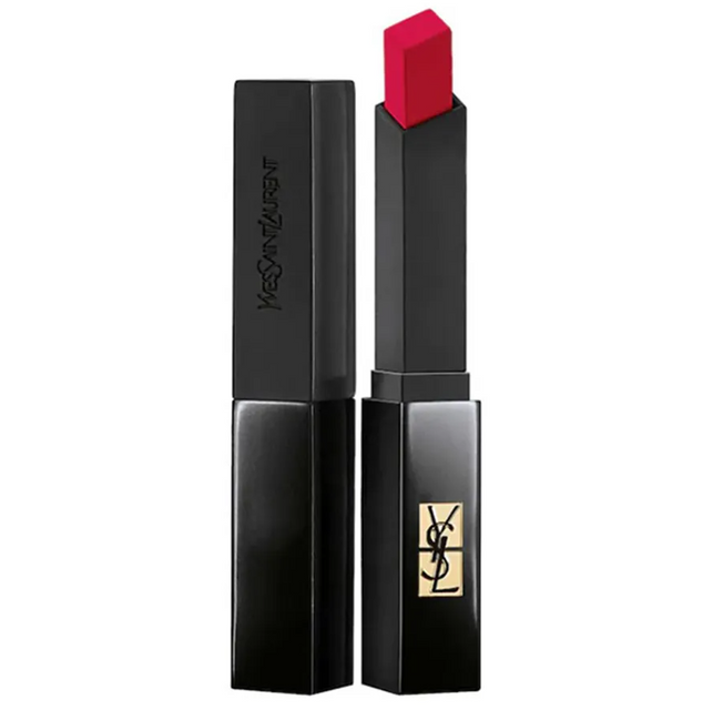 Son Yves Saint Laurent YSL Slim Velvet 21 Rouge Paradoxe Bản Vỏ Đen M&agrave;u Đỏ Ruby