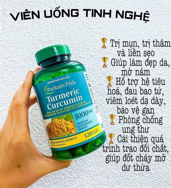 Vi&ecirc;n Nghệ Turmeric Curcumin 1000mG Puritan's Pride