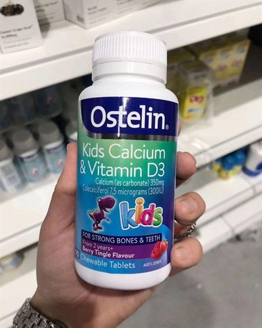 Vi&ecirc;n Uống Bổ Sung Canxi Cho B&eacute; Ostelin Kids Calcium & Vitamin D3