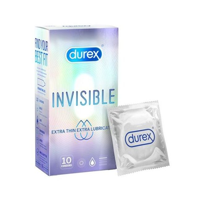[Nhiều gel] Durex Invisible Extra Thin, Extra Lubricated