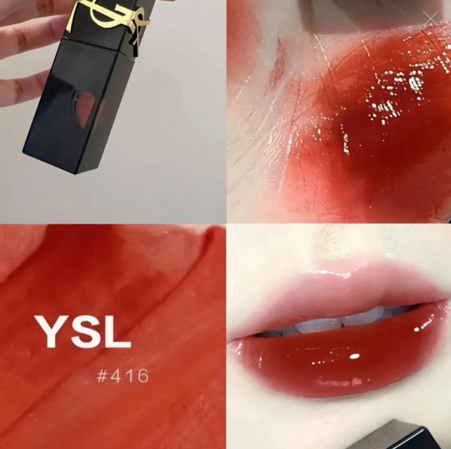 Son Yves Saint Laurent YSL The Inks Vinyl Cream 416 M&agrave;u Đỏ Gạch