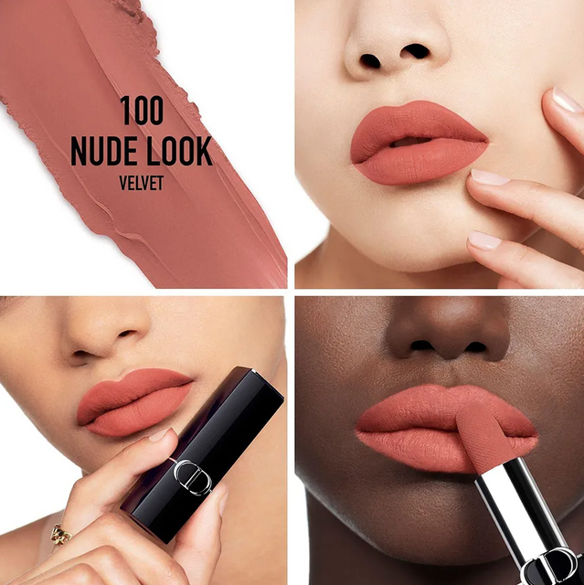 Son Dior Rouge Dior Couture Lipstick Velvet Finish 100 Nude Look M&agrave;u Hồng Nude Đất