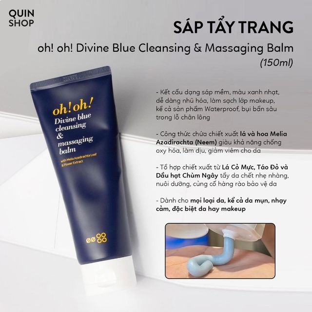 S&aacute;p Tẩy Trang Sạch S&acirc;u oh! oh! Divine Blue