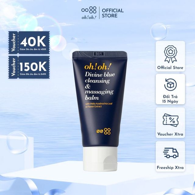 Minisize S&aacute;p Tẩy Trang oh!oh! Divine Blue Cleansing & Massaging Balm