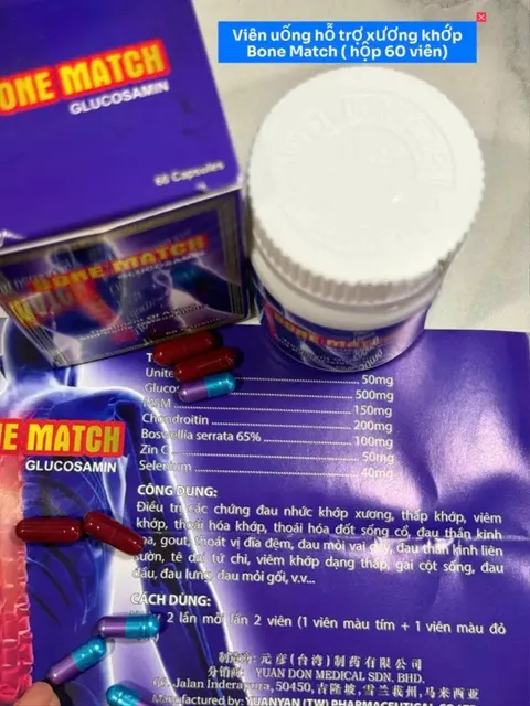 Bone Match - Vi&ecirc;n uống bổ trợ xương khớp