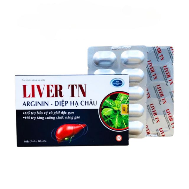 Vi&ecirc;n uống Liver TN Arginin - Diệp hạ ch&acirc;u hộp 30 vi&ecirc;n
