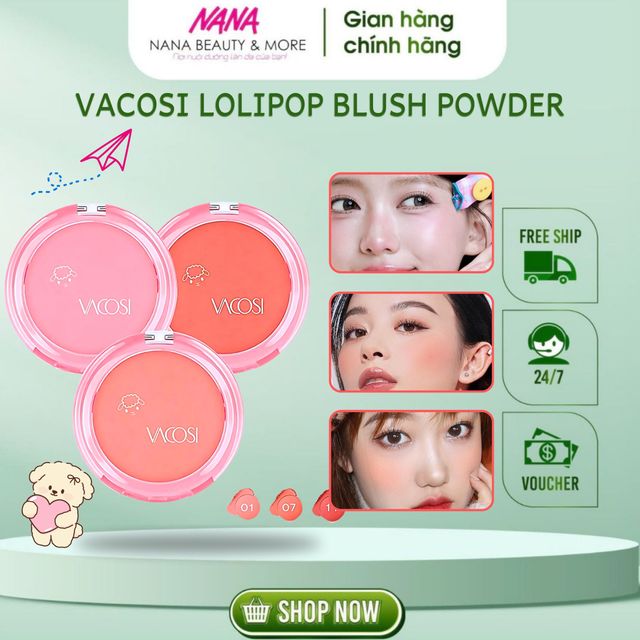 Phấn M&aacute; Hồng Vacosi Lolipop Blush Powder