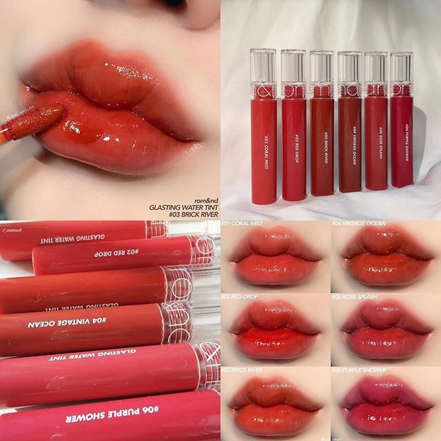 Bảng m&agrave;u Son Romand Glasting Water Tint