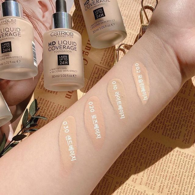 Kem nền CATRICE HD Liquid Coverage Foundation m&ocirc; tả chi tiết