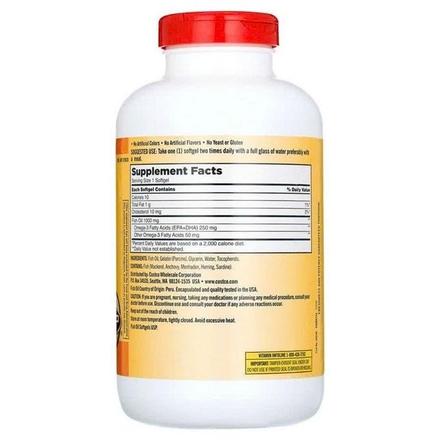 Vi&ecirc;n uống Fish oil Kirkland 1000mg - Hướng dẫn sử dụng