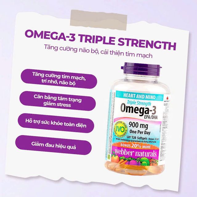 Omega3 Webber Naturals 120 vi&ecirc;n