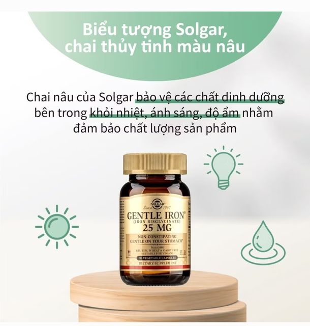 Vi&ecirc;n uống bổ sung sắt Solgar