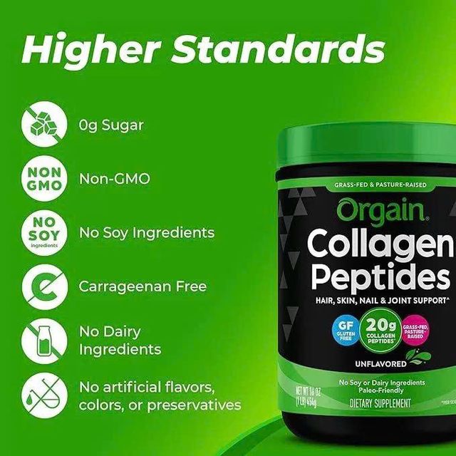 Bột Collagen Thủy Ph&acirc;n Cao Cấp Orgain Collagen Peptides 20g