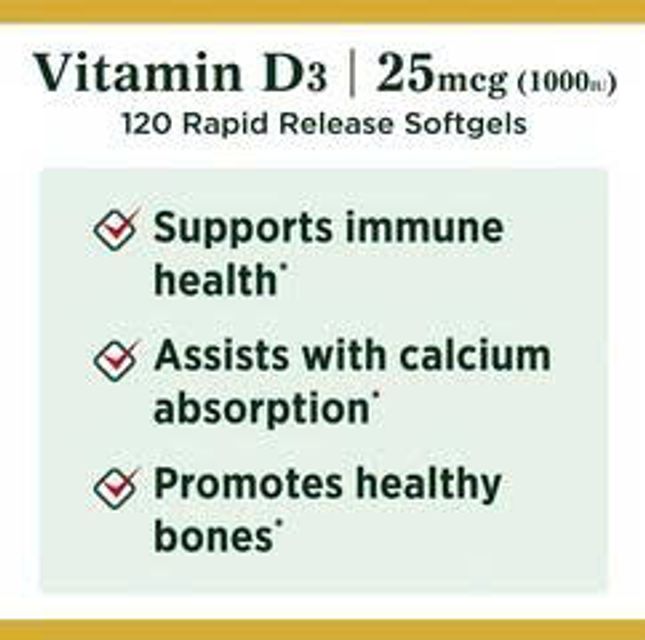 Vi&ecirc;n uống Vitamin D3 Nature&rsquo;s Bounty