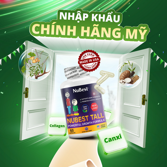 NuBest Tall New Look - Hỗ Trợ Phát Triển Xương, Giúp Xương Chắc Khỏe Cho Độ Tuổi Từ 5 đến 18 2