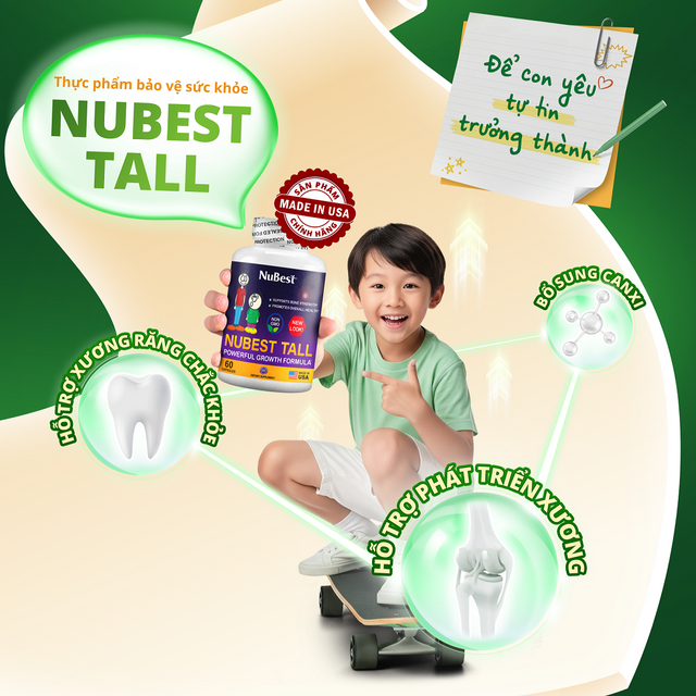 NuBest Tall New Look - Hỗ Trợ Phát Triển Xương, Giúp Xương Chắc Khỏe Cho Độ Tuổi Từ 5 đến 18 3